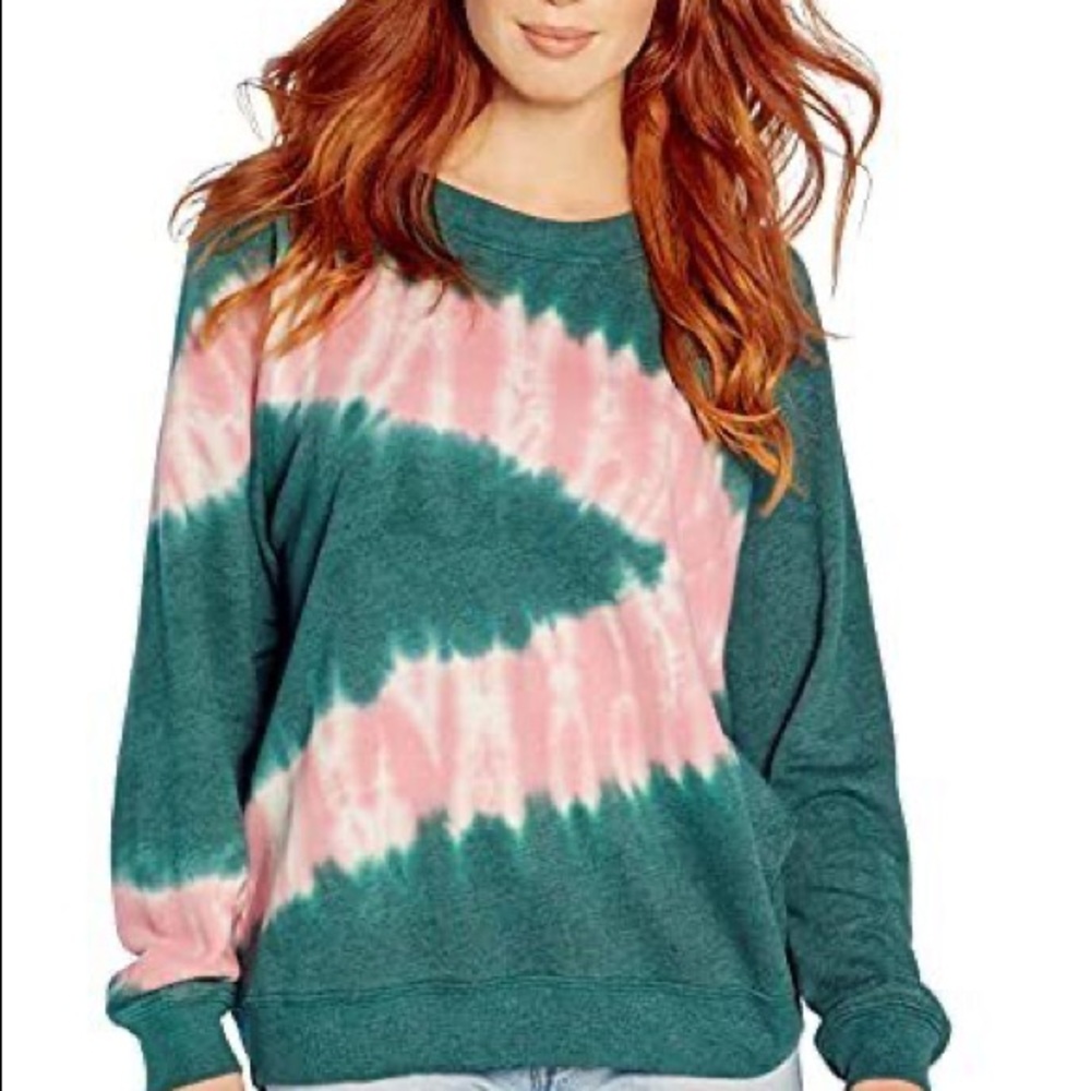 Wildfox Sommers Pullover sweatshirt watermelon tie dye XS